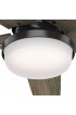 | Hunter Brenham 52-in Matte Black LED Indoor Ceiling Fan with Light Remote (5-Blade) - AI00137