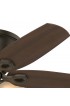 | Hunter Builder Low Pro 42-in New Bronze LED Indoor Flush Mount Ceiling Fan with Light (5-Blade) - WU61697