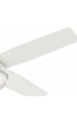 | Hunter Dempsey 52-in Fresh White LED Indoor Flush Mount Ceiling Fan with Light Remote (4-Blade) - KX65507