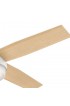 | Hunter Dempsey 52-in Fresh White LED Indoor Flush Mount Ceiling Fan with Light Remote (4-Blade) - KX65507