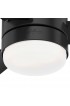 | Hunter Gilmour 44-in Matte Black LED Indoor/Outdoor Flush Mount Ceiling Fan with Light Remote (3-Blade) - GU76202