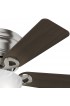 | Hunter Haskell 42-in Brushed Nickel LED Indoor Flush Mount Ceiling Fan with Light (5-Blade) - SU12056