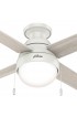 | Hunter Kensie 44-in Fresh White LED Indoor Flush Mount Ceiling Fan with Light (4-Blade) - CB42442
