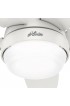 | Hunter Lilliana 44-in Fresh White LED Indoor Flush Mount Ceiling Fan with Light (5-Blade) - IH68018