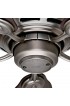 | Hunter Low Profile 42-in Antique Pewter Indoor Flush Mount Ceiling Fan (5-Blade) - SV66074