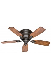 | Hunter Low Profile 42-in New Bronze Indoor Flush Mount Ceiling Fan (5-Blade) - FG74842