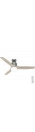 | Hunter Neuron 52-in Matte Silver LED Indoor Smart Propeller Ceiling Fan with Light Remote (3-Blade) - IH01807