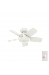 | Hunter Omnia 30-in Fresh White Indoor/Outdoor Ceiling Fan Wall-mounted with Remote (5-Blade) - XQ55698