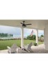 | Hunter Port Royale LED 52-in Natural Iron LED Indoor/Outdoor Ceiling Fan with Light Remote (4-Blade) - QU12337