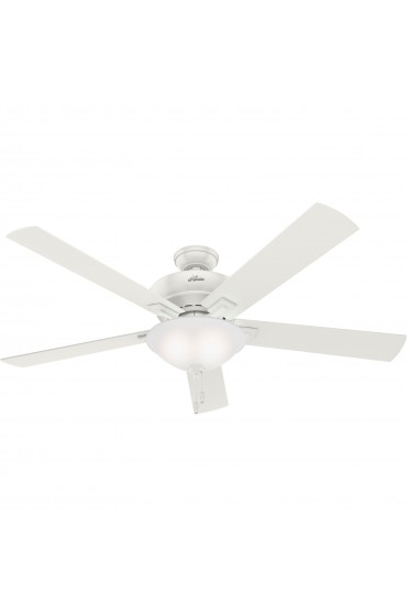 | Hunter Regalia 60-in Fresh White LED Indoor Ceiling Fan with Light (5-Blade) - PN32125