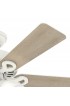 | Hunter Ridgefield 44-in Matte White LED Indoor Ceiling Fan with Light (5-Blade) - FV02179