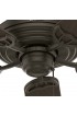 | Hunter Sea Air 52-in New Bronze Indoor/Outdoor Downrod or Flush Mount Ceiling Fan (5-Blade) - VP40827