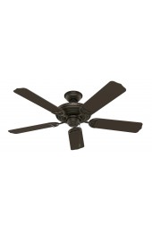 | Hunter Sea Air 52-in New Bronze Indoor/Outdoor Downrod or Flush Mount Ceiling Fan (5-Blade) - VP40827
