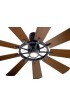 | Kichler Gentry 65-in Distressed Black LED Indoor/Outdoor Ceiling Fan with Light (9-Blade) - EI44172