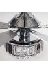 | Matrix Decor Fandelier 52-in Chrome LED Indoor Chandelier Ceiling Fan with Light Remote (5-Blade) - FE59821