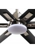 | Matrix Decor LED ceiling fan 72-in Brushed Chrome LED Indoor Chandelier Ceiling Fan with Light Remote (6-Blade) - ZT75604