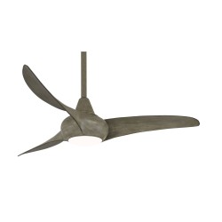 | Minka Aire Light Wave 44-in Driftwood LED Indoor Propeller Ceiling Fan with Light Remote (3-Blade) - EX91253