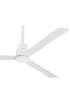 | Minka Aire Simple 52-in Flat White Indoor/Outdoor Ceiling Fan with Remote (3-Blade) - QJ57753