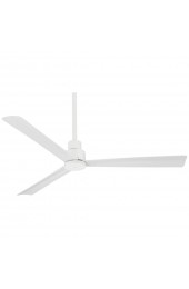 | Minka Aire Simple 52-in Flat White Indoor/Outdoor Ceiling Fan with Remote (3-Blade) - QJ57753
