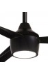 | Minka Aire Skinnie 56-in Coal Black LED Indoor/Outdoor Ceiling Fan with Light Remote (3-Blade) - JD35332