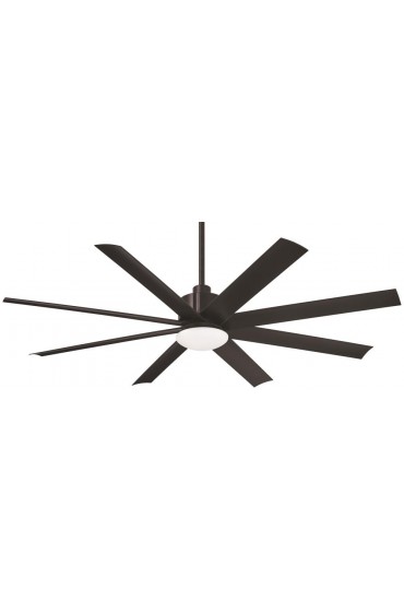| Minka Aire Slipstream LED 65-in Coal LED Indoor/Outdoor Ceiling Fan with Light Remote (8-Blade) - CE87528