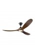 | Monte Carlo Maverick 60-in Matte Black with Dark Walnut Blades LED Indoor/Outdoor Propeller Ceiling Fan with Light Remote (3-Blade) - QY09407