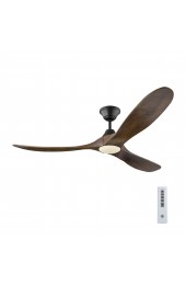 | Monte Carlo Maverick 60-in Matte Black with Dark Walnut Blades LED Indoor/Outdoor Propeller Ceiling Fan with Light Remote (3-Blade) - QY09407