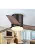 | Parrot Uncle 48-in Bronze LED Indoor Flush Mount Chandelier Ceiling Fan with Light Remote (3-Blade) - RV45235