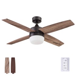 | Prominence Home Atlas 44-in Bronze Indoor Ceiling Fan with Light Remote (4-Blade) - FA51732