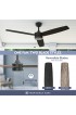 | Prominence Home Journal 52-in Matte Black Indoor/Outdoor Ceiling Fan (3-Blade) - EG59579