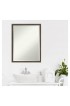 | Amanti Art Hardwood Wedge Mocha Frame Collection 19.25-in W x 25.25-in H Matte Brown Rectangular Framed Bathroom Mirror - XH96871