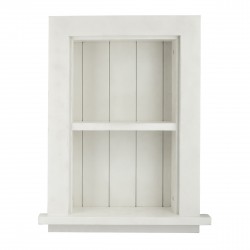 Bathroom Shelves| AdirHome White 2-Tier Wood Wall Mount Bathroom Shelf - LR09484