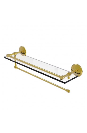 Bathroom Shelves| Allied Brass Prestige Monte Carlo Polished Brass 1-Tier Brass Wall Mount Bathroom Shelf - SH13606