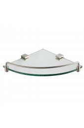 Bathroom Shelves| Fresca Fresca Ottimo Corner Glass Shelf- Brushed Nickel - DE51084
