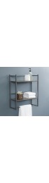 Bathroom Shelves| Style Selections Driftwood 2-Tier Metal Wall Mount Bathroom Shelf - HD92449