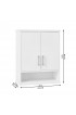 Bathroom Wall Cabinets| ED Ellen DeGeneres Greenwell 24-in W x 30-in H x 10-in D White Oak Bathroom Wall Cabinet - XR66766