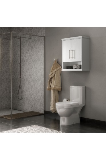 Bathroom Wall Cabinets| ED Ellen DeGeneres Greenwell 24-in W x 30-in H x 10-in D White Oak Bathroom Wall Cabinet - XR66766