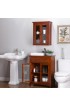 Bathroom Wall Cabinets| Glitzhome 20-in W x 24-in H x 8-in D Russet Bathroom Wall Cabinet - LT23799