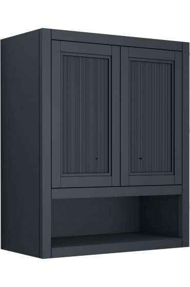 Bathroom Wall Cabinets| KOHLER Hearthaven 24-in W x 28-in H x 10-in D Slate Grey Bathroom Wall Cabinet - MS17485