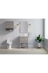 Bathroom Wall Cabinets| KOHLER Helst 24-in W x 28-in H x 10-in D Mohair Grey Bathroom Wall Cabinet - HB91001