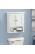 Bathroom Wall Cabinets| OSHOME Pleasant White 22-in W x 25.5-in H x 7.9-in D Pleasant White Bathroom Wall Cabinet - CF37914