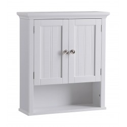 Bathroom Wall Cabinets| OSHOME Pleasant White 22-in W x 25.5-in H x 7.9-in D Pleasant White Bathroom Wall Cabinet - CF37914