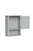 Bathroom Wall Cabinets| RiverRidge Ashland 16.54-in W x 20.47-in H x 7.09-in D Gray Bathroom Wall Cabinet - UI65645