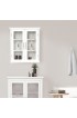 Bathroom Wall Cabinets| Teamson Home Delalney 20.5-in W x 24-in H x 8.5-in D White Bathroom Wall Cabinet - JG12140