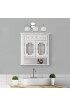 Bathroom Wall Cabinets| Teamson Home Lisbon 21-in W x 24.19-in H x 7-in D White Bathroom Wall Cabinet - PR03392