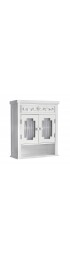 Bathroom Wall Cabinets| Teamson Home Lisbon 21-in W x 24.19-in H x 7-in D White Bathroom Wall Cabinet - PR03392