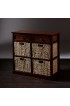 Linen Cabinets| Boston Loft Furnishings Raleigh 29-in W x 27.75-in H x 11.75-in D Mahogany Wood Freestanding Linen Cabinet - SN38460