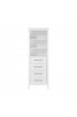 Linen Cabinets| ED Ellen DeGeneres Riven 24-in W x 72-in H x 18-in D White Plywood Freestanding Linen Cabinet - SE86291