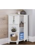 Linen Cabinets| RiverRidge Ellsworth 23.63-in W x 31.1-in H x 9.65-in D White MDF Freestanding Linen Cabinet - AI49649