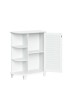 Linen Cabinets| RiverRidge Ellsworth 23.63-in W x 31.1-in H x 9.65-in D White MDF Freestanding Linen Cabinet - AI49649
